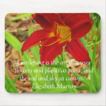 Red DayLily Mousepad