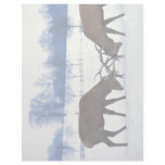 Red deer stags locking horns, Nottingham, England letterhead