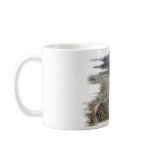 Red deer staring down. coffee mugs