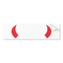 red devil horns icon bumper sticker