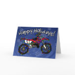 Red Dirt Bike Christmas Card