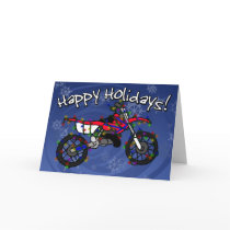 Red Dirt Bike Christmas Card