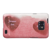 red doily hearts on pink texture android case samsung galaxy s case