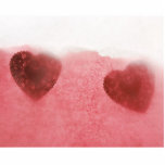 red doily hearts photo sculpture