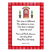Red Door New Address Postcard