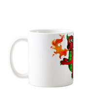 Red Dragon and Dragonfly Mug