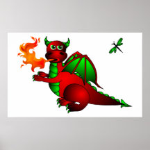 Red Dragon and Dragonfly - Stop Following Me! Poster
