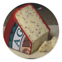 Red Dragon Cheese Round Sticker