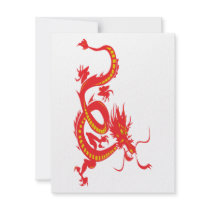 Red Dragon/Chinese New Year Custom Invitation
