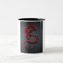 Red dragon mug