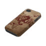 Red Dragon on a Crushed Brown Paper Iphone 4 Tough Covers