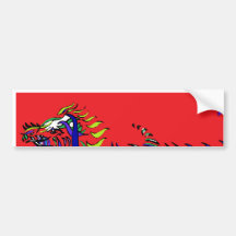 Red Dragon - Ribbon Series - Dragon Bumper Stickers