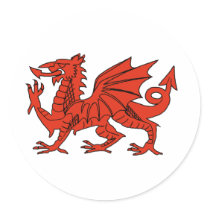 Red Dragon Stickers