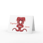 Red dragons entwined cards