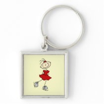 Red Dress Figure Skater Tshirts and Gifts Key Chains