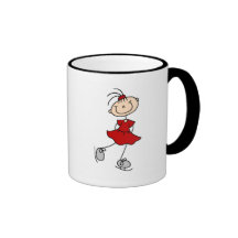 Red Dress Figure Skater Tshirts and Gifts Mugs