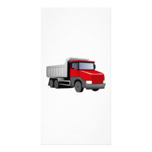 Red Dump Truck Custom Photo Card