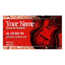 Red Earth Guitar Music Business card