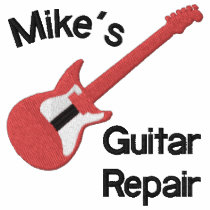 Red Electric Guitar Customizable Design Shirt