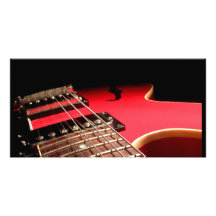 Red Electric Guitar Photo Greeting Card