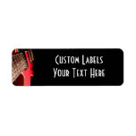 Red Electric Guitar Photo - PERSONALIZE Return Address Label