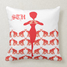 Red Elephant sorority pillow