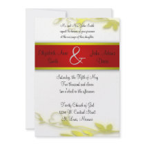 Red Escape Two Wedding Invitation