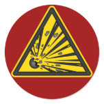 Red Explosive Warning Sticker