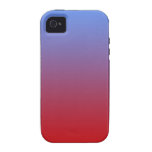 Red fading to Blue Colours, simple design. iPhone 4 Cover
