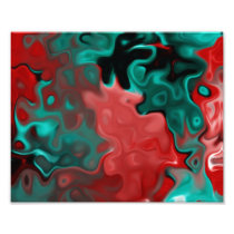 Red Fallen in Blue Photograph