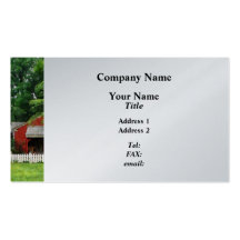 Red Farm Shed - Platinum Finish Business Card Template