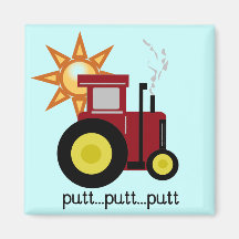 Red Farm Tractor T-shirts and Gifts Magnets