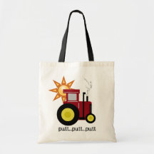 Red Farm Tractor T-shirts and Gifts Tote Bag