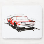 Red Fast Car Mouse Pad