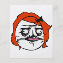 Red Female Me Gusta Comic Rage Face Meme Flyers