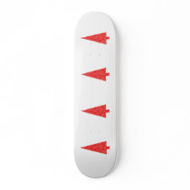 Red Festive Tree. Red and White. Christmas. Skate Board Decks