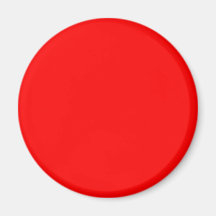 Red #FF0000 Solid Colour Magnets
