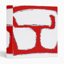 Red Figure 3 Ring Binders