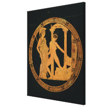 Red-figure cup depicting Athena, Theseus canvas prints