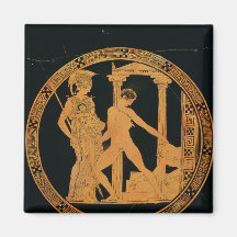 Red-figure cup depicting Athena, Theseus Refrigerator Magnet
