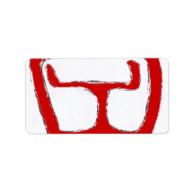 Red Figure Personalized Address Labels