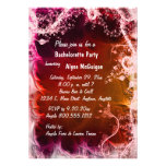 Red Fire Floral Bachelorette Party Invitation