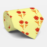 Red Fire Flower Custom Tie