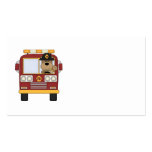 Red Fire Truck Bear Business Cards