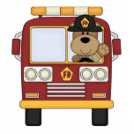 Red Fire Truck Bear