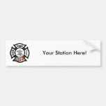 Red Fire Truck Rescue Bumper Stickers