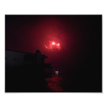 Red Firework Lights Photo