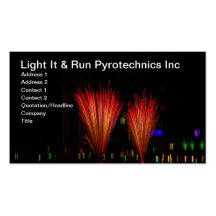 Red Fireworks Business Cards
