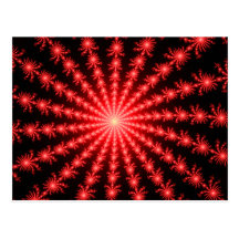 Red Fireworks - fractal design Postcard