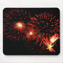 Red Fireworks Mousepad